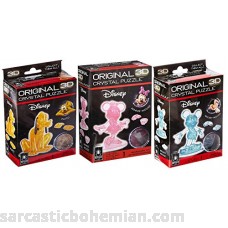 Mickey Mouse Minnie Mouse and Pluto Original 3D Crystal Puzzle Bundle 3 Puzzles - B076RPT1H9